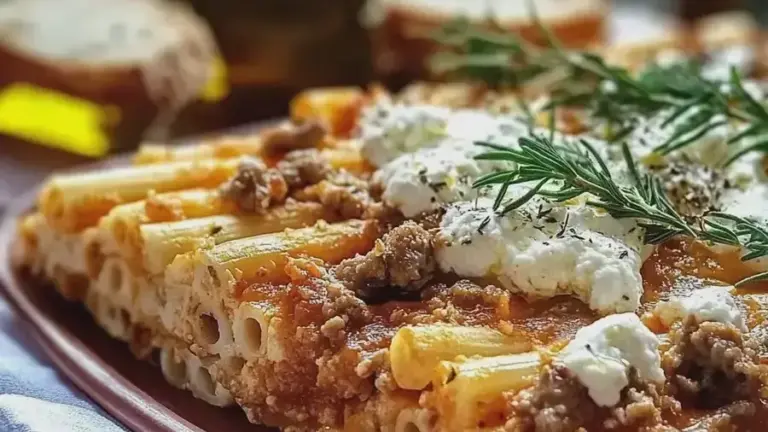 Nudelauflauf mit Feta Hackfleisch einfach selbst zubereiten