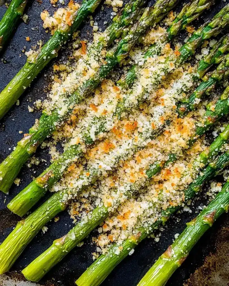 Ofengerösteter Knoblauch-Parmesan-Spargel
