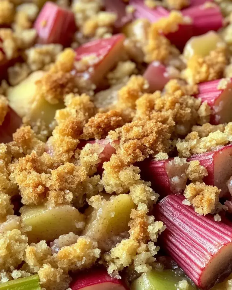 Omas Rhabarberkuchen Rezept mit Streusel (Einfach & Vegan)