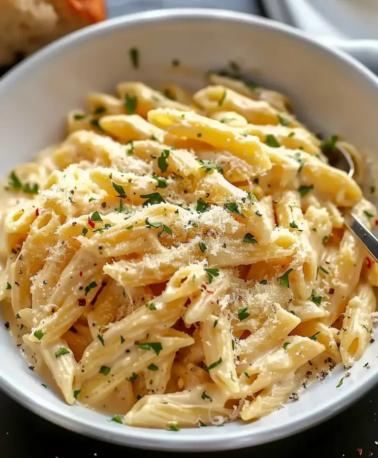 One Pot Cremige Knoblauch Pasta