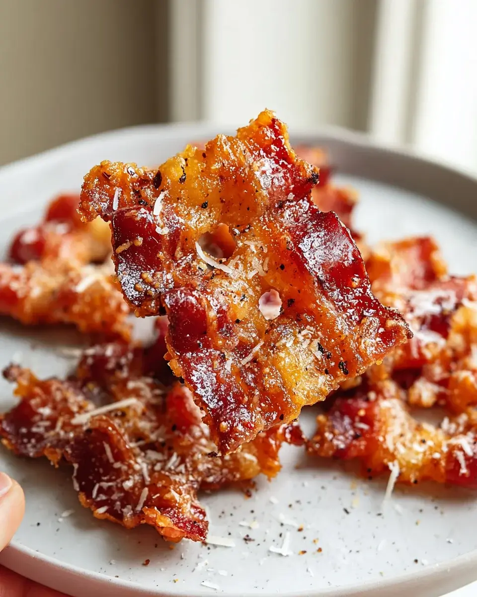 Parmesan Candied Beef Bacon Crackers