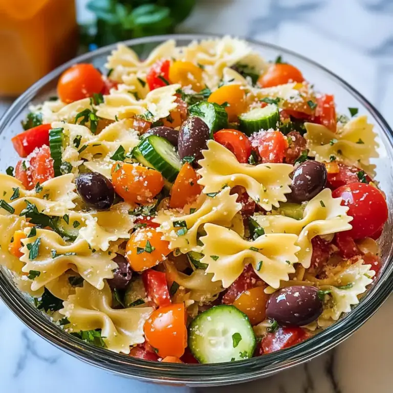 Einfacher, köstlicher Parmesan Schmetterlingspasta Salat