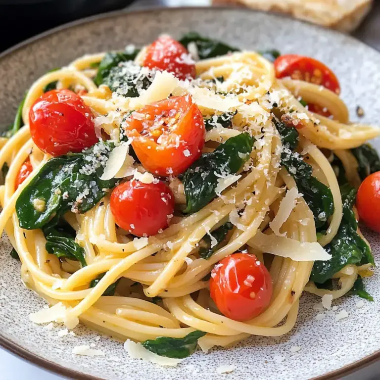 Einfache Pasta mit Tomaten und Spinat – Leckeres Rezept in 20 Minuten