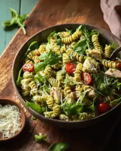 Pesto-Hähnchen-Nudelsalat