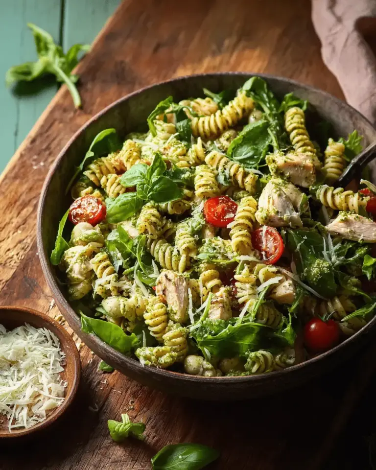 Pesto-Hähnchen-Nudelsalat – Frischer Genuss mit mediterraner Note