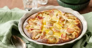 Quarkauflauf mit Rhabarber – Rezept | Swissmilk