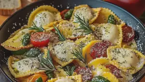 Ravioli Gemüse Pfanne schnell zubereiten