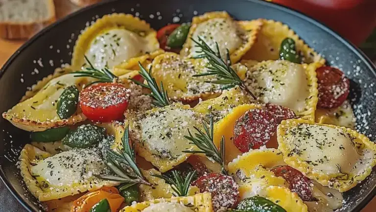 Ravioli Gemüse Pfanne schnell zubereiten