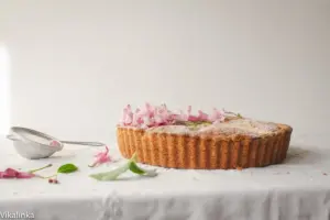 Roasted Rhubarb Bakewell Tart