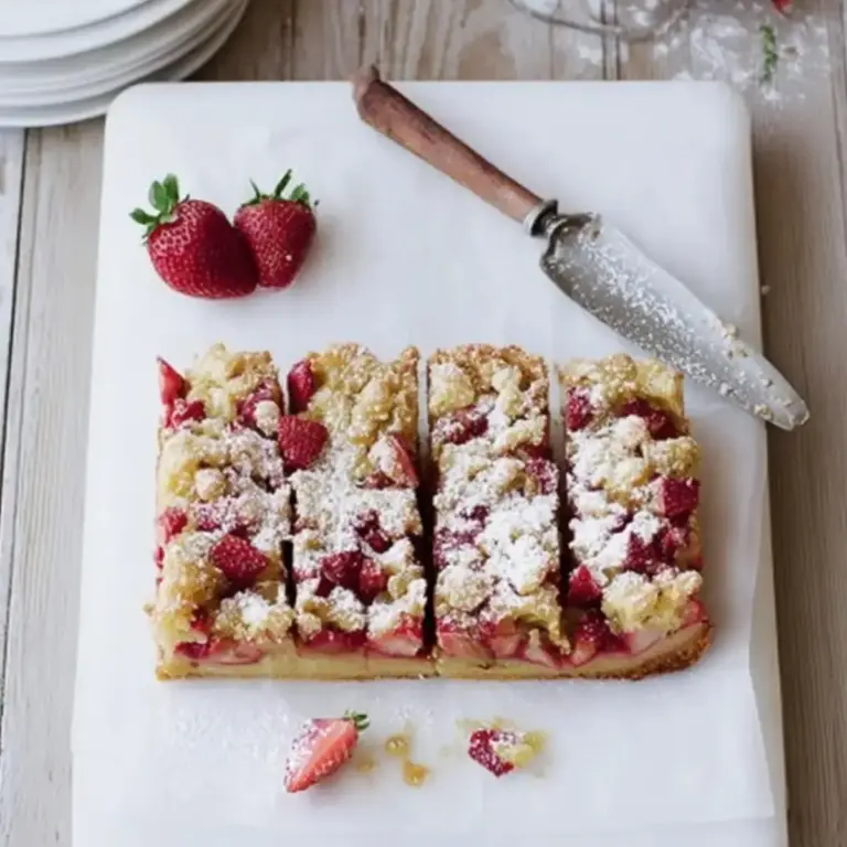 Rhabarber Erdbeer Streuselkuchen