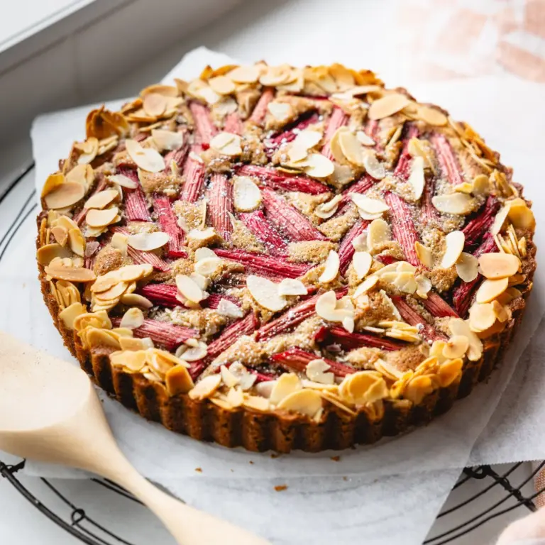 Rhubarb Almond & Cardamom Cake &mdash; Salma Sabdia