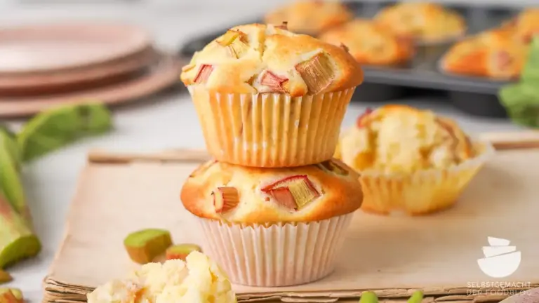 Einfache Rhabarber Muffins mit Joghurt, die immer gelingen – Selbstgemacht – Der Foodblog
