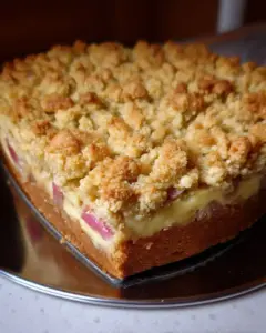 Rhabarber-Pudding-Kuchen