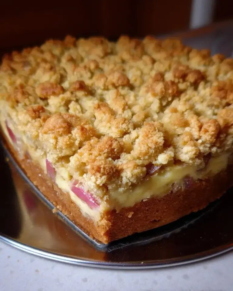Rhabarber-Pudding-Kuchen