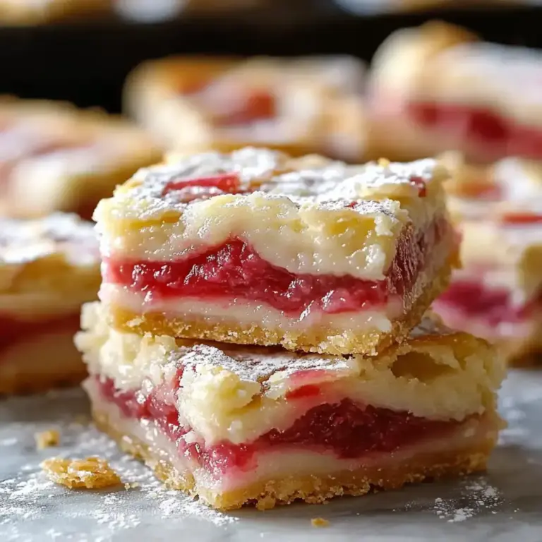 Irresistibly Creamy Rhubarb Custard Bars for Spring Delight
