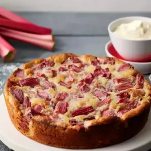 Rhabarber Puddingkuchen