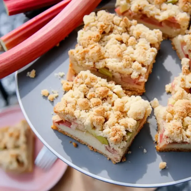 Rhabarber Streuselkuchen: Einfaches Rezept in 10 Schritten – Muma’s Kitchen
