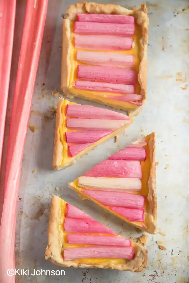 Rhabarber Tarte mit Vanillepudding
