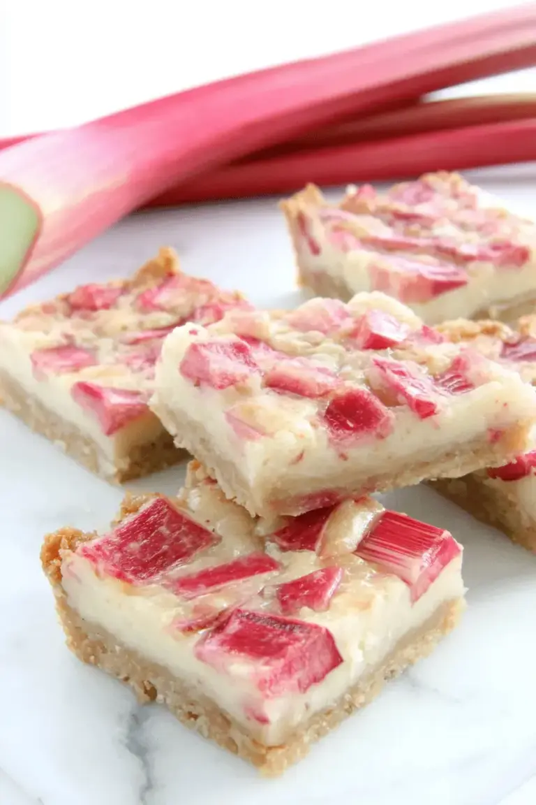 Amazing Simple Rhubarb Bars Recipe