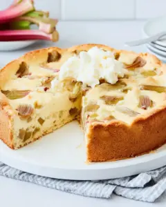 Rhabarberkuchen mit Quark