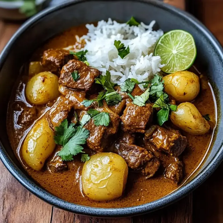 Irresistibles Rindfleisch Massaman-Curry mit hausgemachter Paste