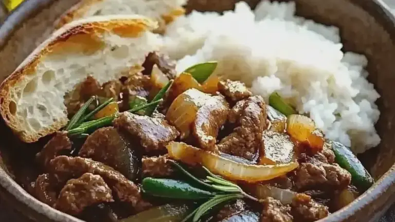 Rindfleisch mit Zwiebeln Pfanne schnell und einfach zubereiten