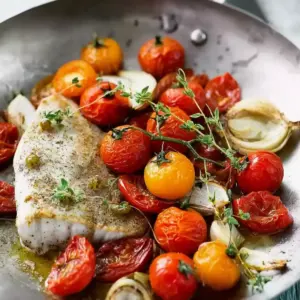 Rotzungenfilet mit Kirschtomaten – Noras Kreationen