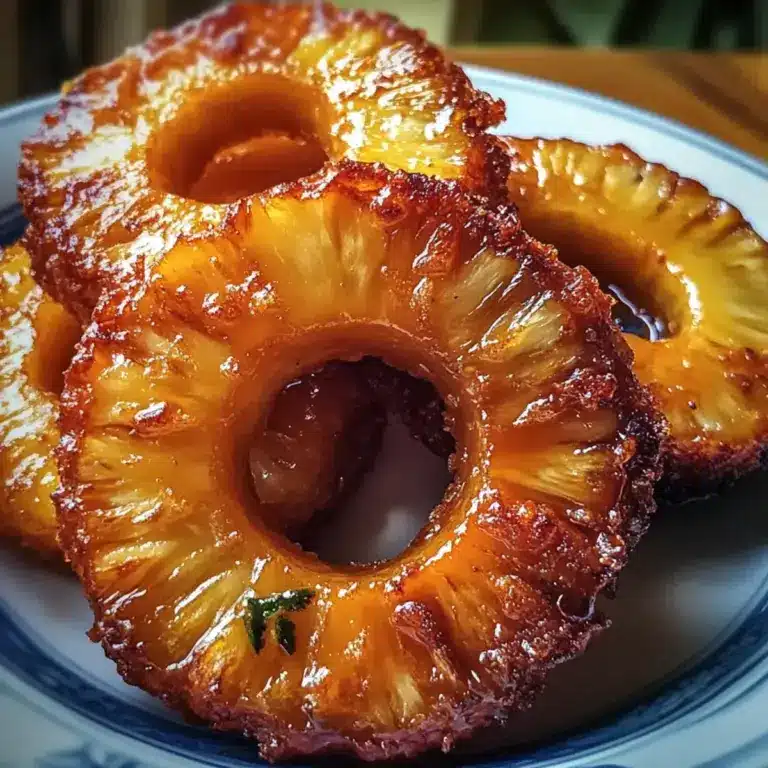 Rum-getränktes gebratenes Ananas: Das perfekte tropische Dessert