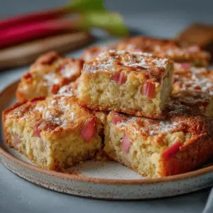 Saftiger Rhabarberkuchen