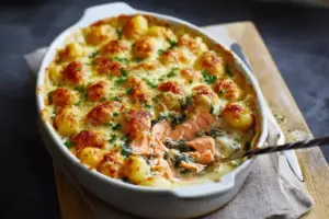 Schnelles Lachs-Sahne-Gratin mit Gnocchi – Cremiges Ofengericht