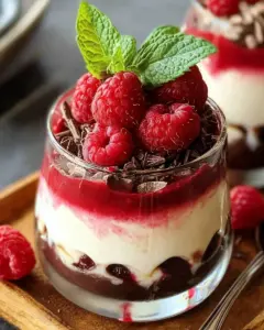 Schokokuss-Dessert im Glas mit Himbeeren: Schnelles 15-Minuten-Rezept (2024)