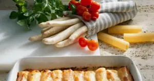 Spargel-Cannelloni mit Schinken