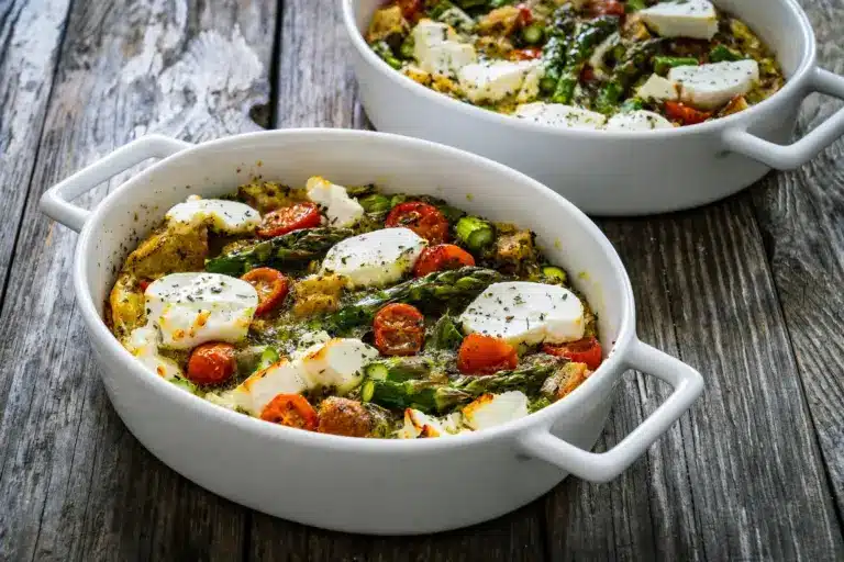 Spargel Feta Auflauf Kartoffeln