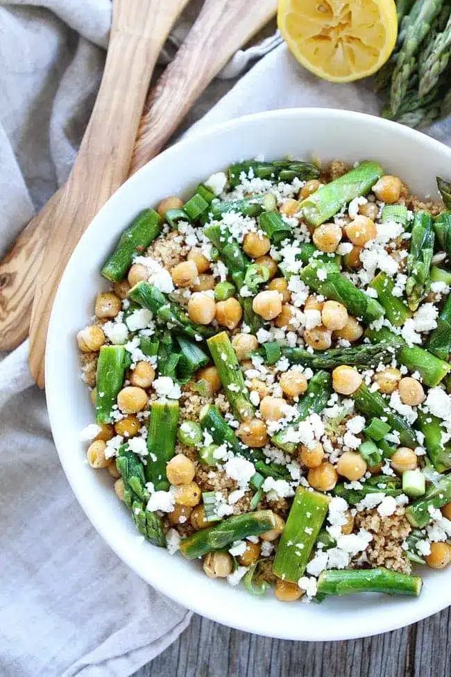 Asparagus Chickpea Quinoa Salad – Two Peas & Their Pod