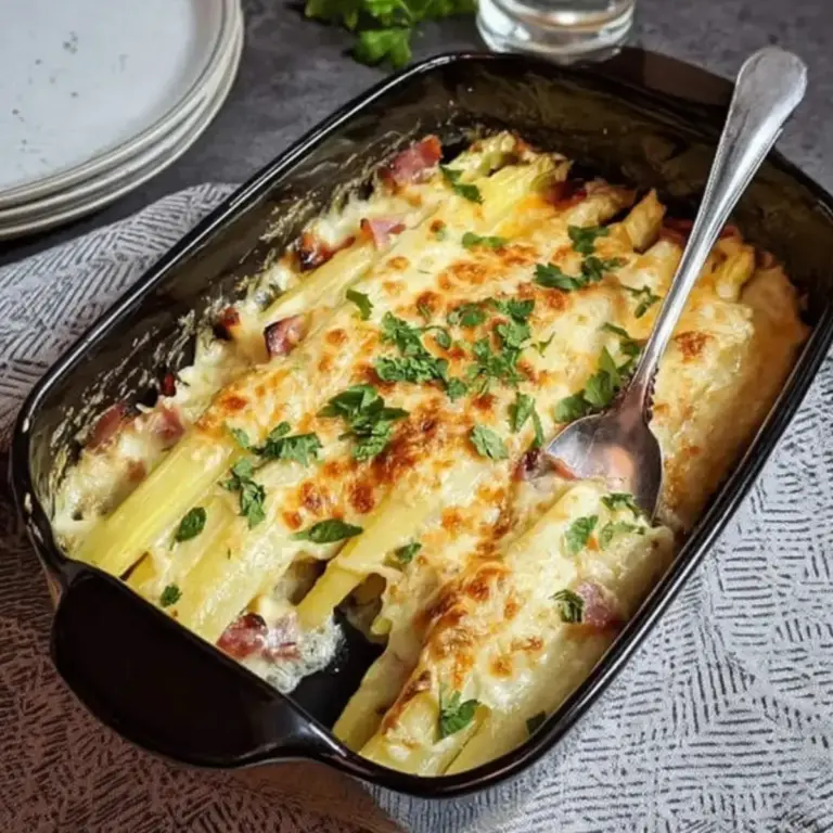 Spargelauflauf mit Kartoffeln und Schinken – cremig, herzhaft & einfach – Backen & Kochen