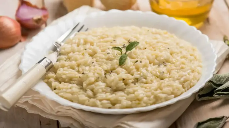 Das cremigste Spargelrisotto mit weißem Spargel
