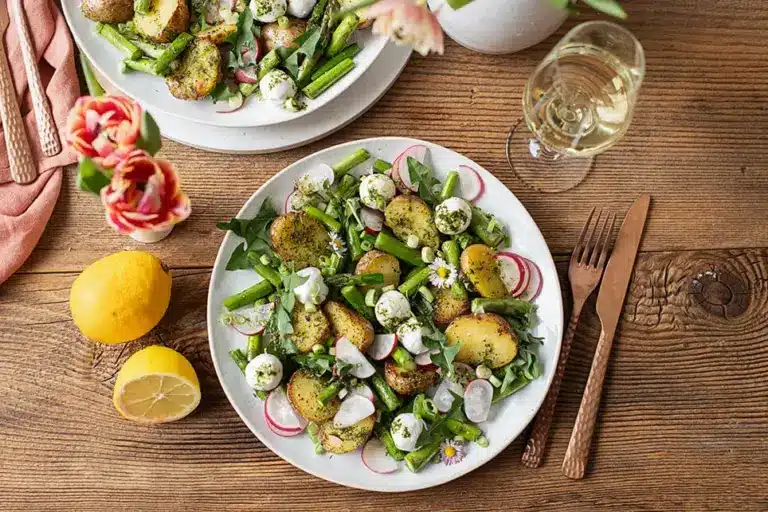 REZEPT: Spargelsalat mit Kartoffeln und Bärlauch Pesto