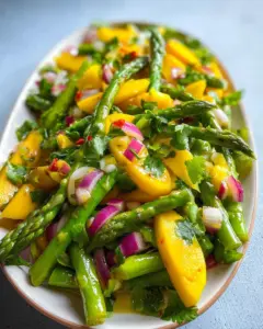 Spargelsalat mit Mango