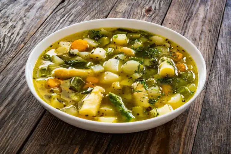 Spargelsuppe mit Kartoffeln