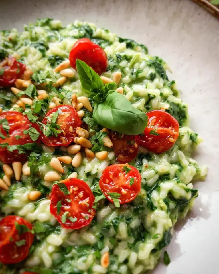 Spinat Risotto mit frischen Kräutern