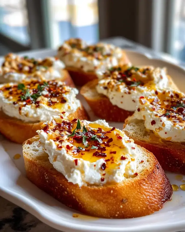 Süß scharfe Feta Crostini