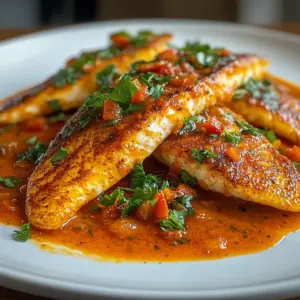 Zarte Tilapia in gewürzter Paprika-Sauce – einfach und gesund
