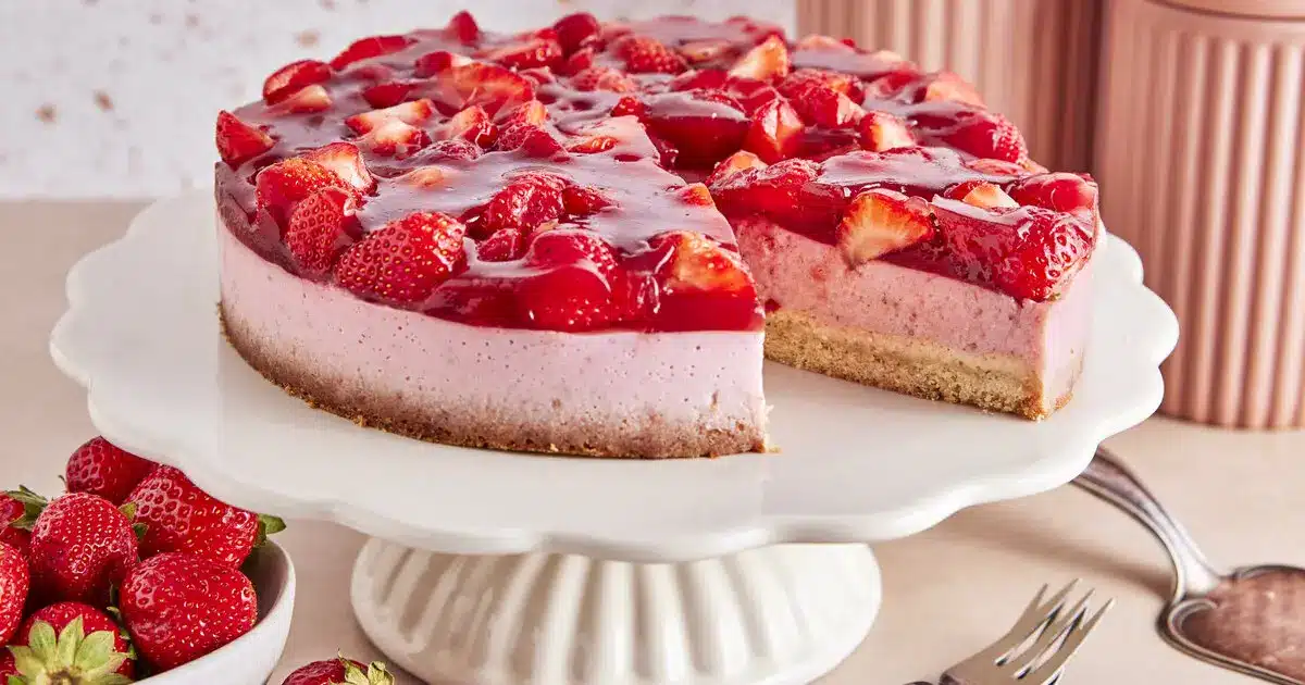 Vegane Erdbeertorte