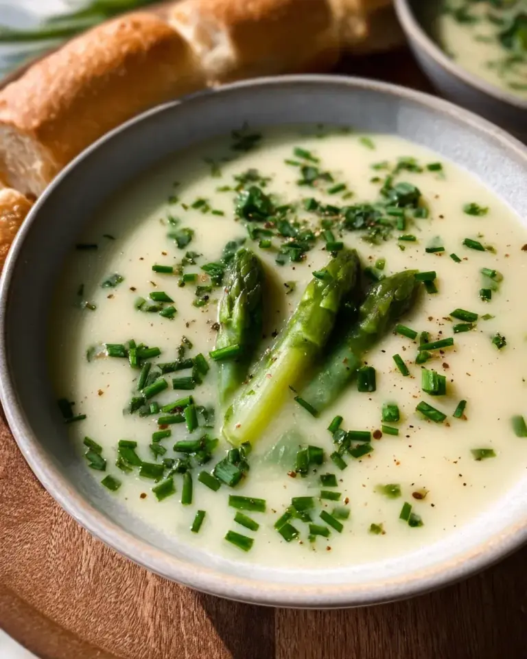 Vegane Spargelcremesuppe