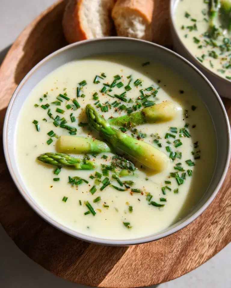 Vegane Spargelcremesuppe