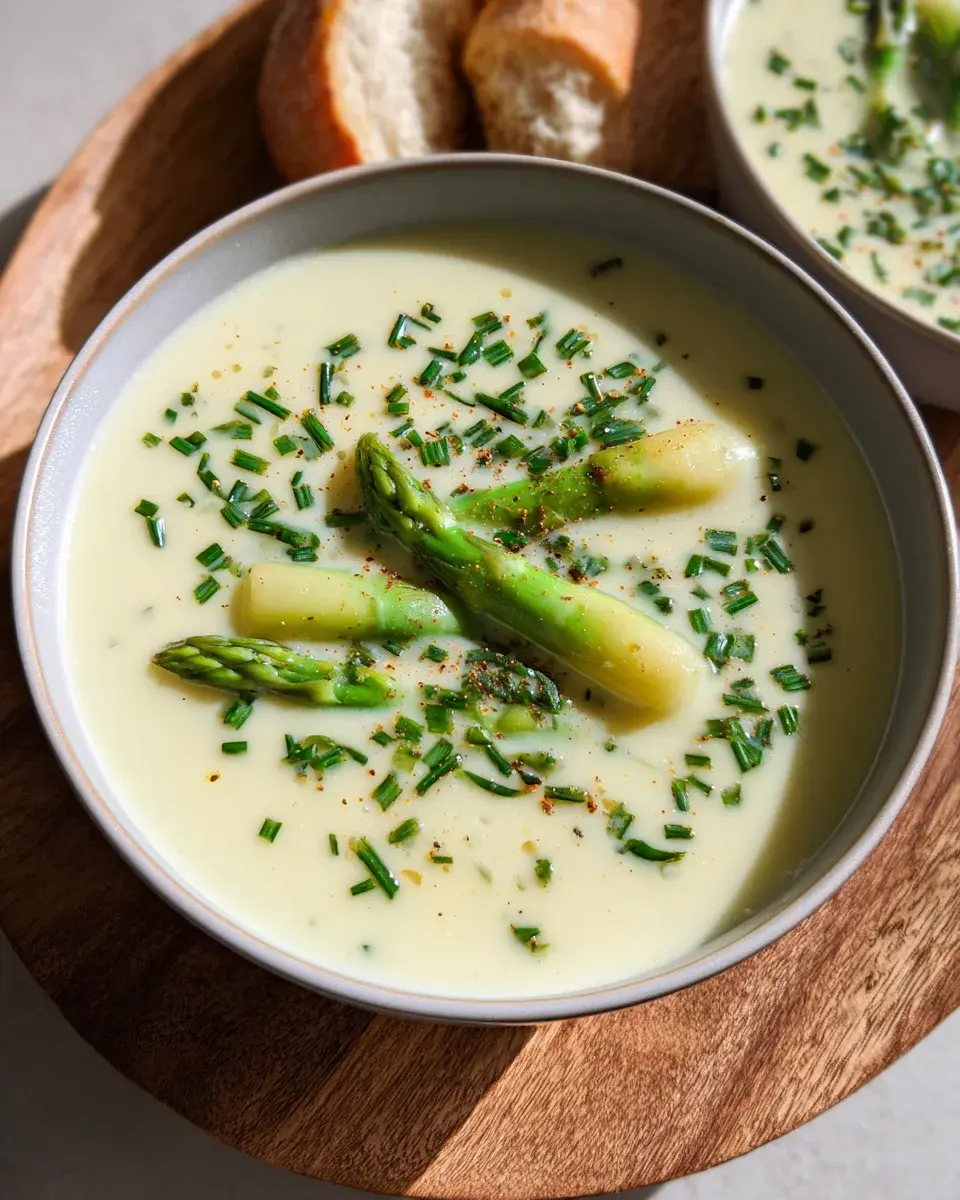 Vegane Spargelcremesuppe