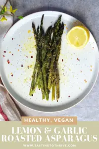 Vegan Lemon Garlic Roasted Asparagus