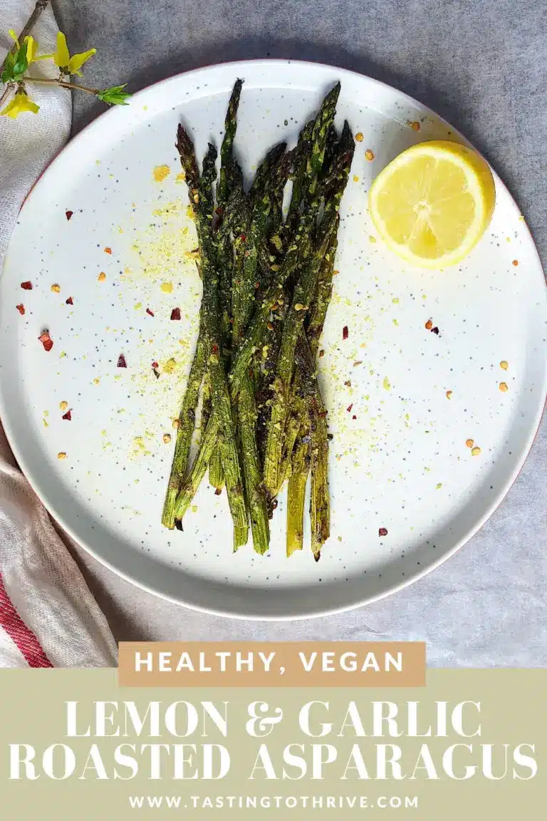Vegan Lemon Garlic Roasted Asparagus