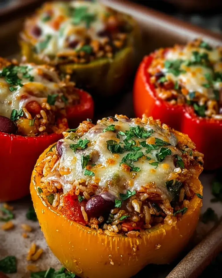 Vegetarische Gefüllte Paprika mit Reis