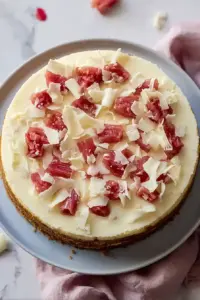Rich White Chocolate Rhubarb Cheesecake – moanaskitchen